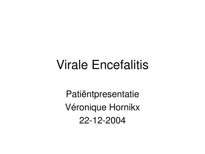 virale encefalitis