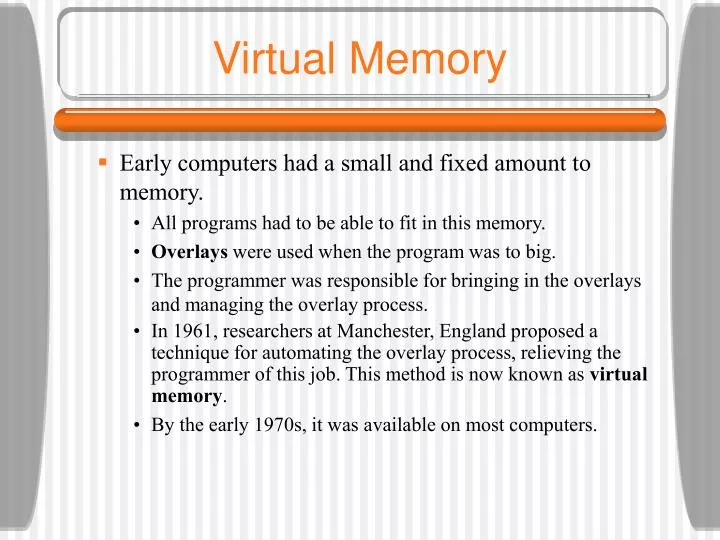 virtual memory