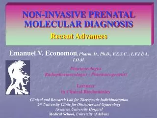 NON-INVASIVE PRENATAL MOLECULAR DIAGNOSIS