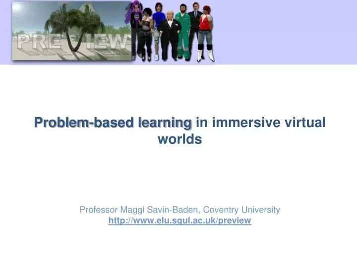 problem based learning in immersive virtual worlds