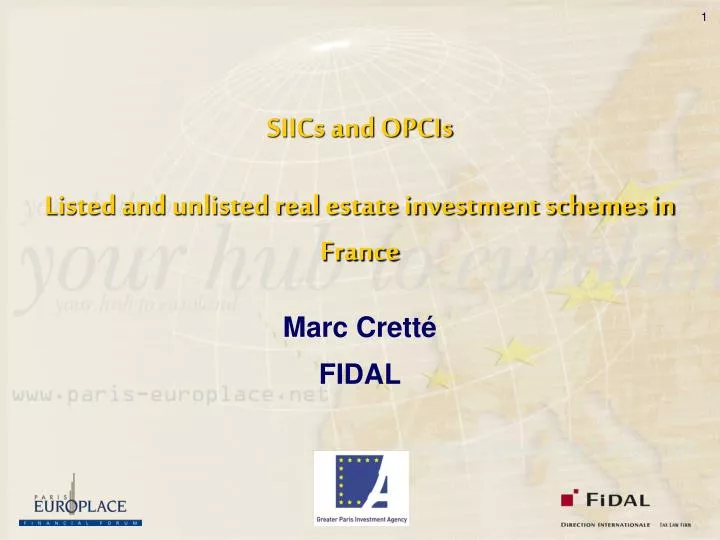 siics and opcis listed and unlisted real estate investment schemes in france