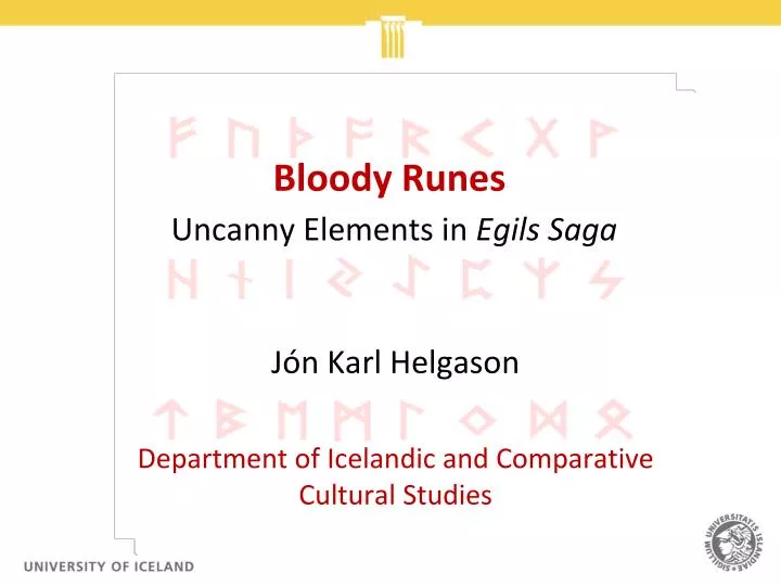 bloody runes uncanny elements in egils saga