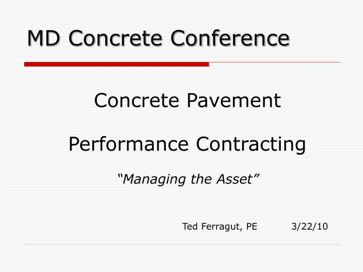 md concrete conference