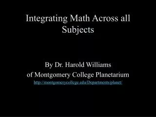 Integrating Math Across all Subjects