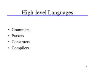 High-level Languages