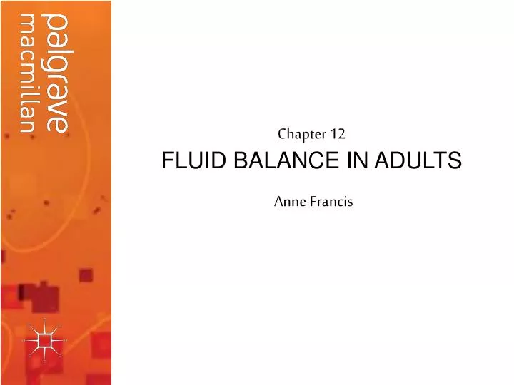 chapter 12 fluid balance in adults