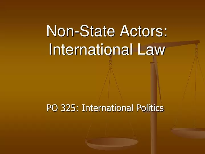 non state actors international law