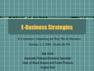 E-Business Strategies