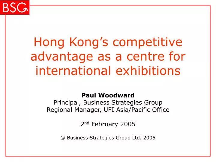 hong kong s competitive advantage as a centre for international exhibitions