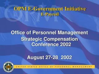 OPM E-Government Initiative E-Payroll