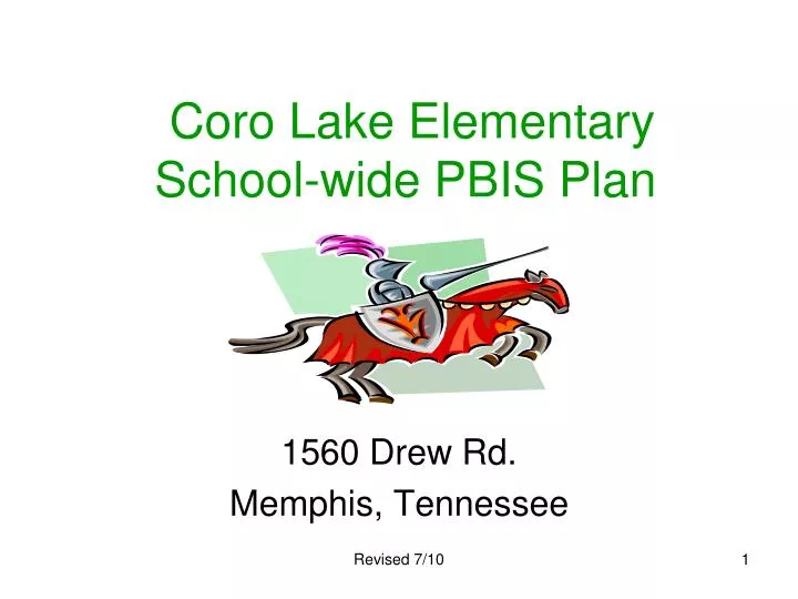 coro lake elementary school wide pbis plan