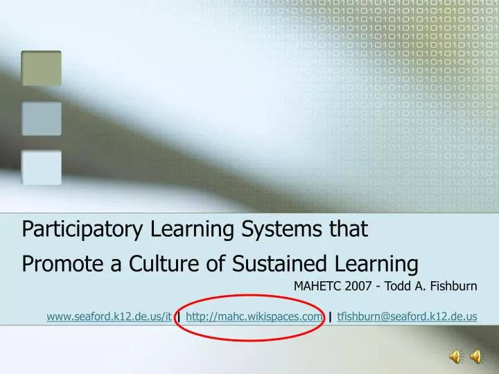 participatory learning systems that promote a culture of sustained learning