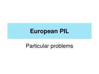European PIL