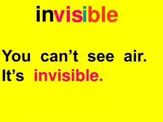 You can’t see air. It’s invisible.