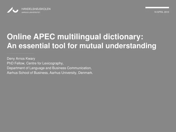 online apec multilingual dictionary an essential tool for mutual understanding