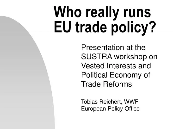who really runs eu trade policy