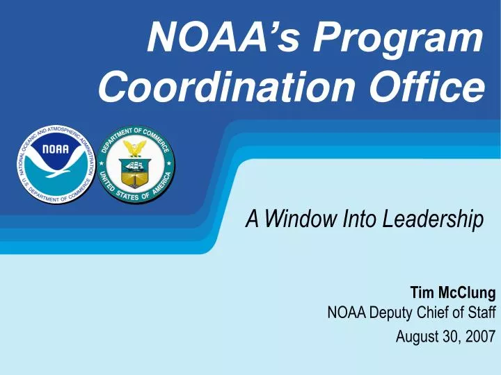 noaa s program coordination office