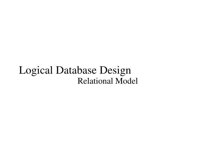 logical database design