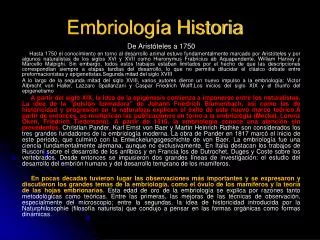 embriolog a historia