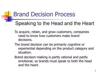 Brand Decision Process