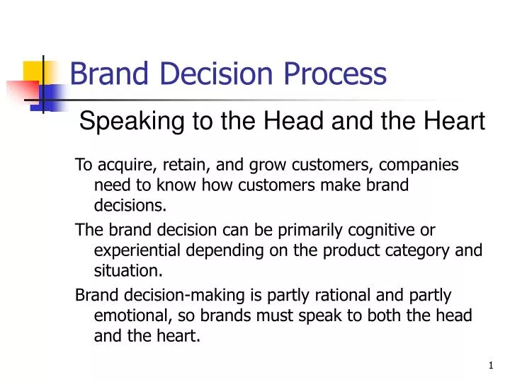brand decision process