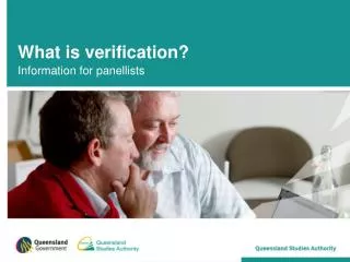 What is verification?