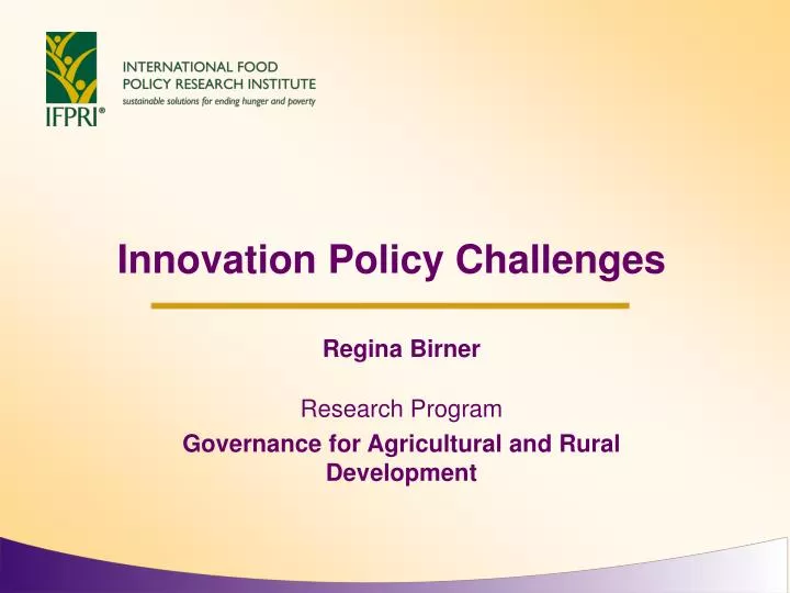 innovation policy challenges