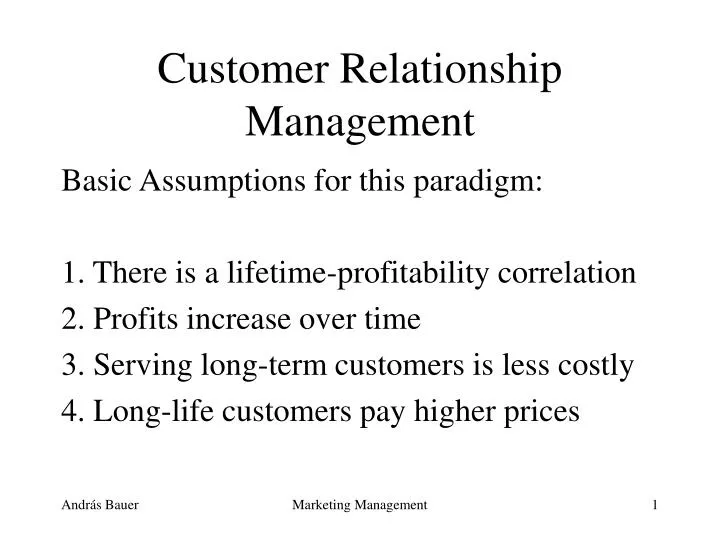 customer relationship management