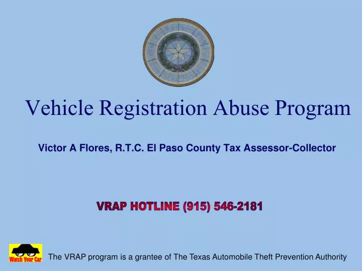vehicle registration abuse program
