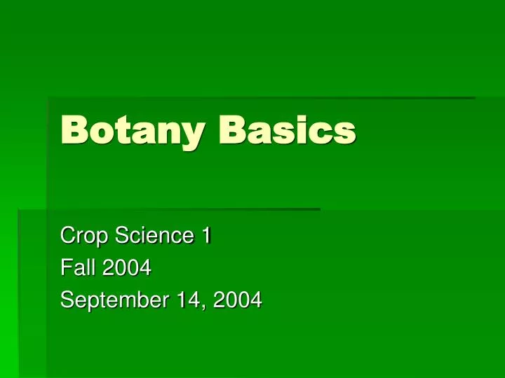 botany basics