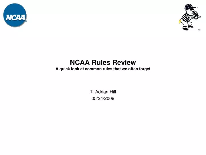 ncaa rules review a quick look at common rules that we often forget