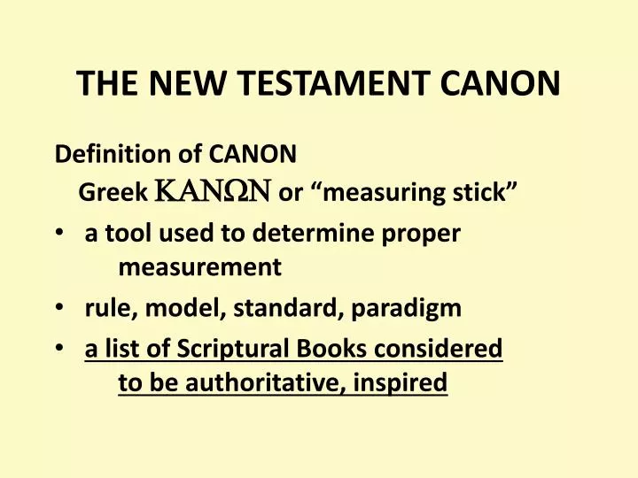 the new testament canon