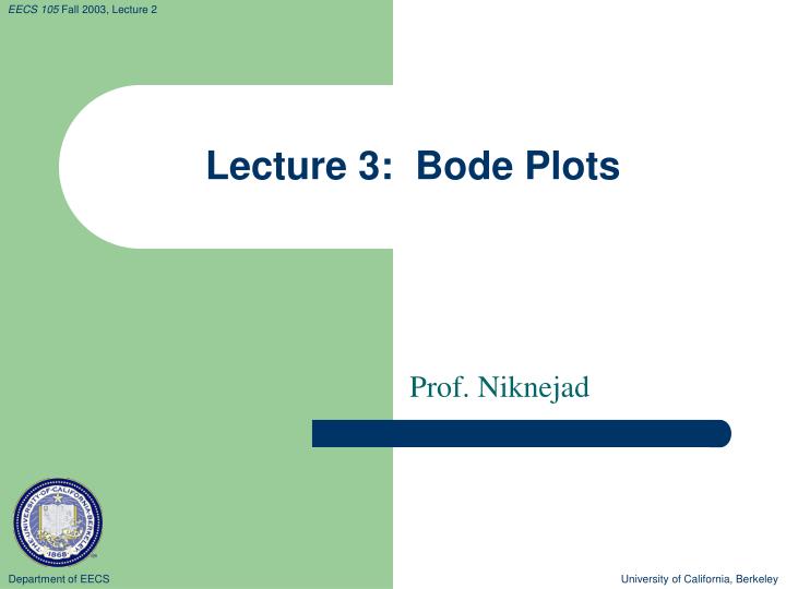 lecture 3 bode plots