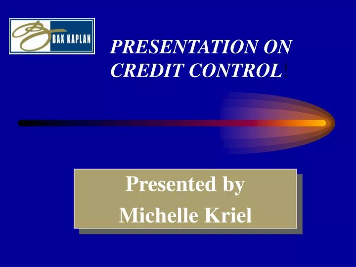 presentation on credit control