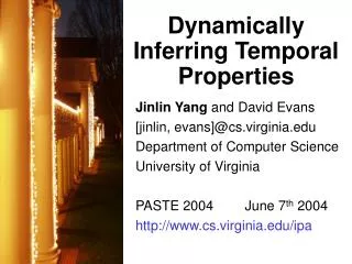 Jinlin Yang and David Evans [jinlin, evans]@cs.virginia.edu Department of Computer Science University of Virginia PASTE