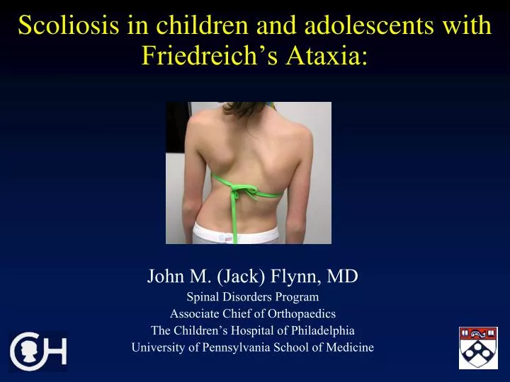 scoliosis in children and adolescents with friedreich s ataxia