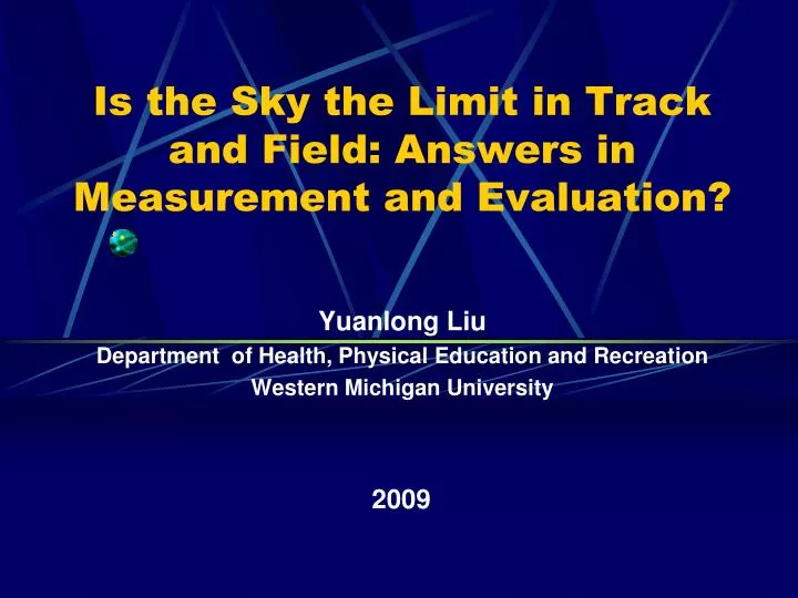 is the sky the limit in track and field answers in measurement and evaluation