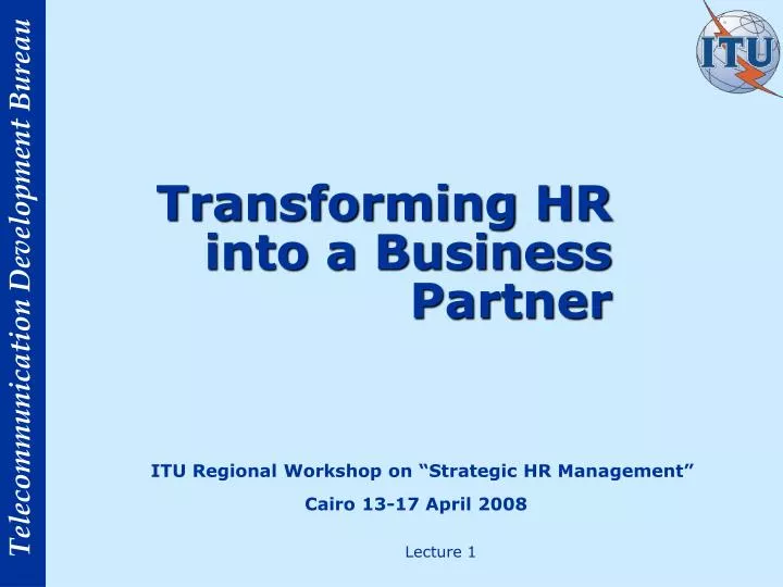 transforming hr into a business partner