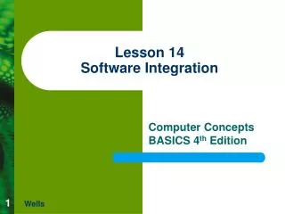 Lesson 14 Software Integration