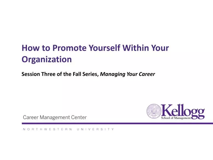 how to promote yourself within your organization