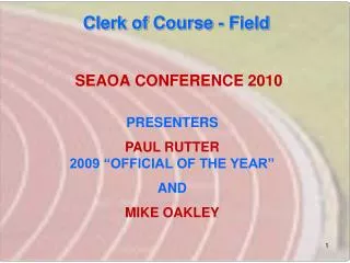 SEAOA CONFERENCE 2010