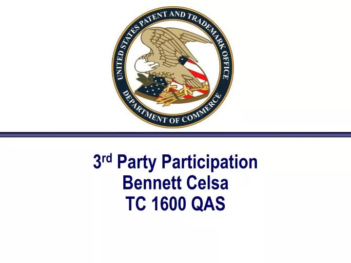 3 rd party participation bennett celsa tc 1600 qas