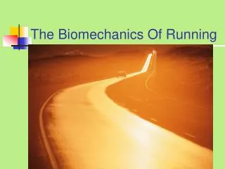 The Biomechanics Of Running