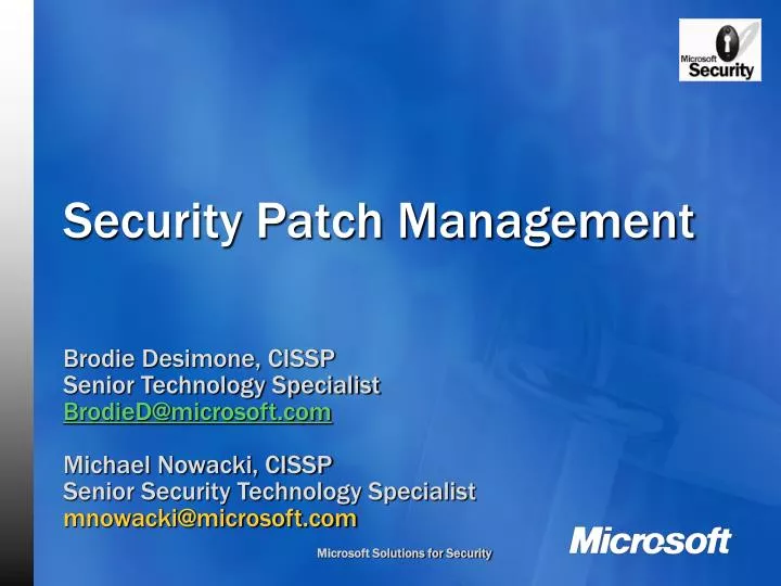security patch management