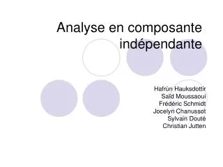 analyse en composante ind pendante