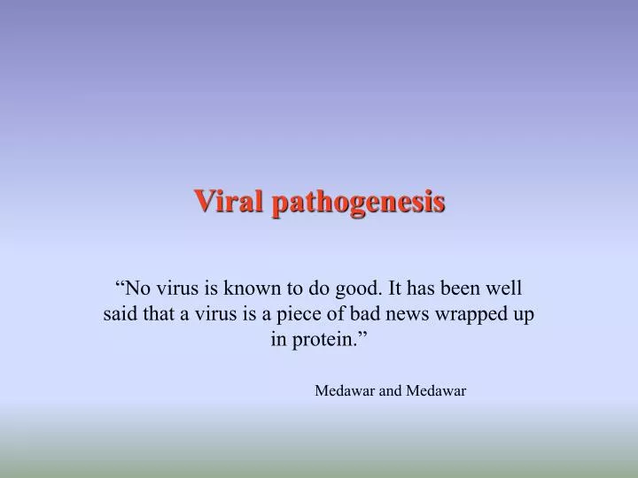 viral pathogenesis
