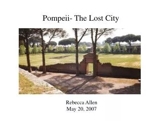 Pompeii- The Lost City