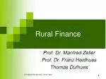 Rural Finance - slide 1