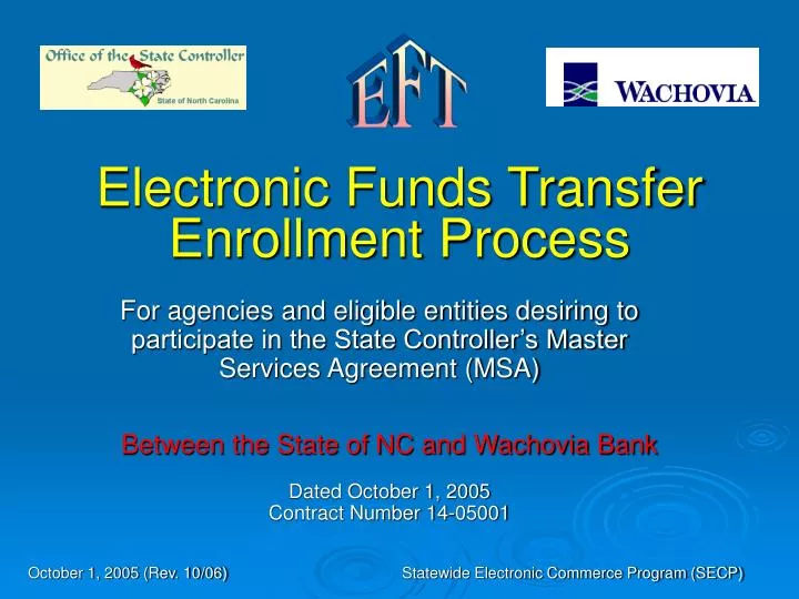 electronic funds transfer enrollment process