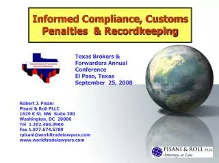 Informed Compliance, Customs Penalties &amp; Recordkeeping
